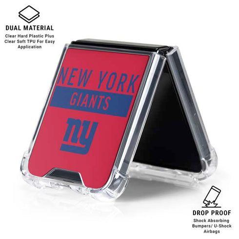 NFL New York Giants Red Performance Series Galaxy Z Flip6 Clear Case