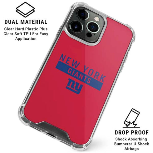 NFL New York Giants Red Performance Series iPhone 16 Pro Max Clear Case