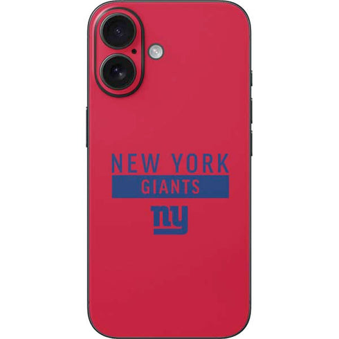 NFL New York Giants Red Performance Series iPhone 16 Skin