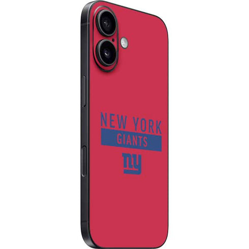 NFL New York Giants Red Performance Series iPhone 16 Skin