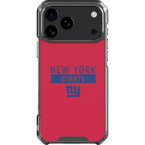 NFL New York Giants Red Performance Series iPhone 18 Pro Max Clear Case