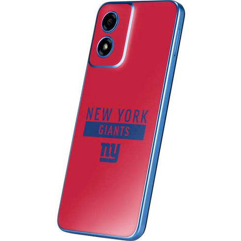 NFL New York Giants Red Performance Series Moto G Play 4G (2024) Skin