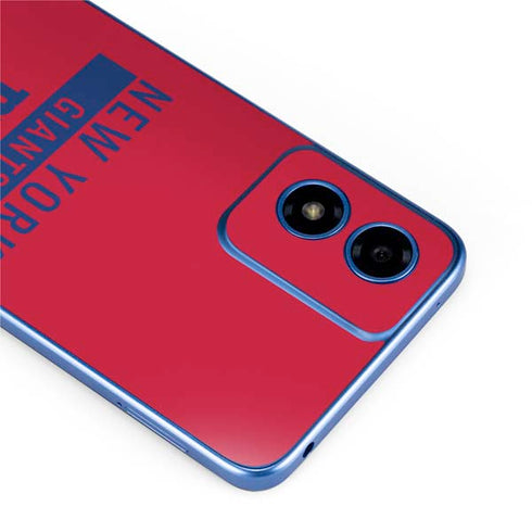 NFL New York Giants Red Performance Series Moto G Play 4G (2024) Skin