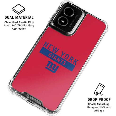 NFL New York Giants Red Performance Series Moto G Power 5G (2024) Clear Case
