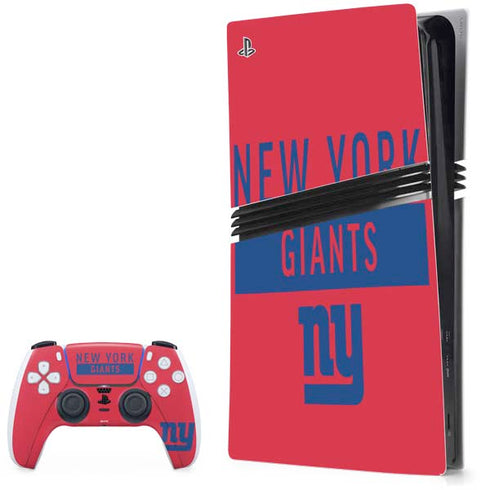 NFL New York Giants Red Performance Series PS5 Pro Bundle Skin