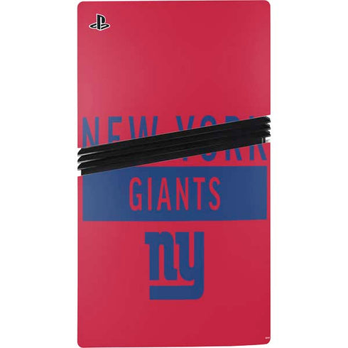 NFL New York Giants Red Performance Series PS5 Pro Console Skin