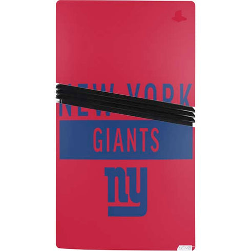 NFL New York Giants Red Performance Series PS5 Pro Console Skin