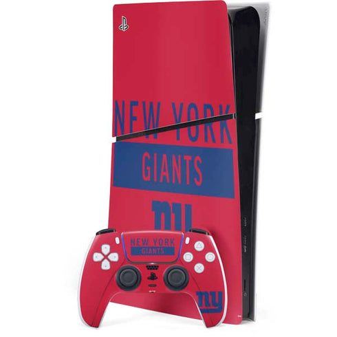 NFL New York Giants Red Performance Series PlayStation PS5 Skins