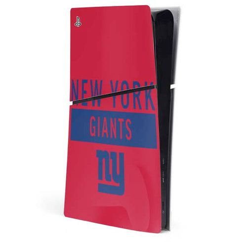 NFL New York Giants Red Performance Series PS5 Slim Digital Edition Console Skin