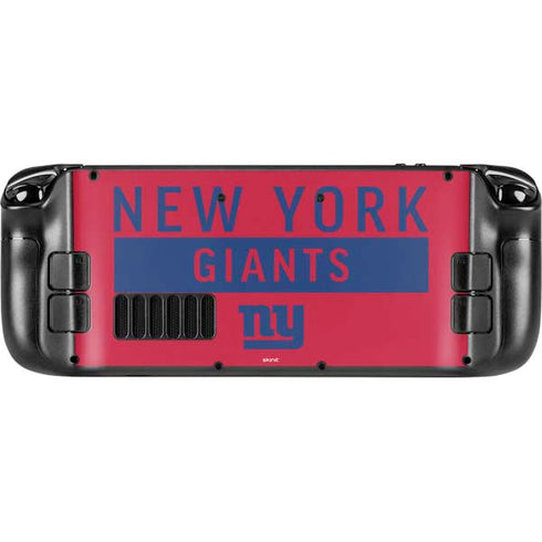 NFL New York Giants Red Performance Series Steam Deck Handheld Gaming Computer Skin