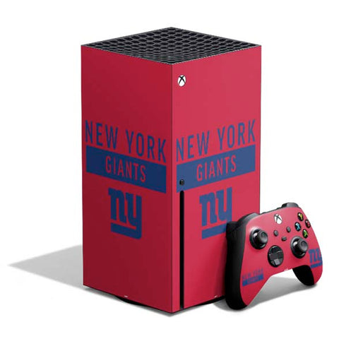 NFL New York Giants Red Performance Series Xbox Series X Bundle Skin