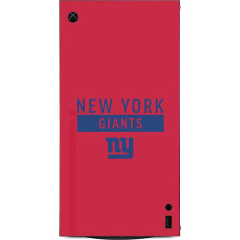 NFL New York Giants Red Performance Series XBox Series X Digital Edition Console Skin