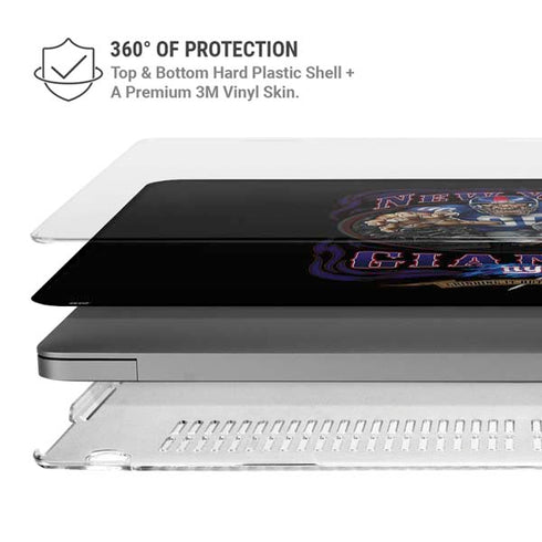 Liquid Blue NFL New York Giants Running Back MacBook Pro 14in (2021-24) Case plus Skin