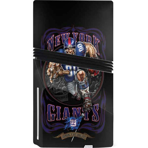 Liquid Blue NFL New York Giants Running Back PS5 Pro Disk Console Skin