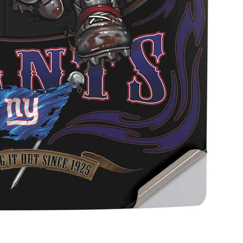 Liquid Blue NFL New York Giants Running Back PS5 Pro Disk Console Skin