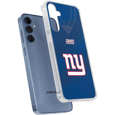 NFL New York Giants Team Jersey Galaxy A35 5G Clear Case