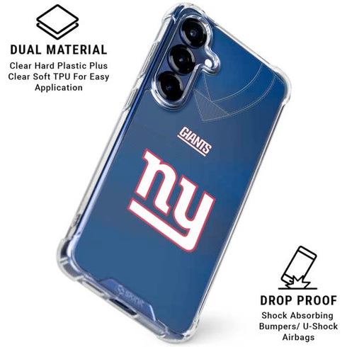 NFL New York Giants Team Jersey Galaxy S25 Plus Clear Case