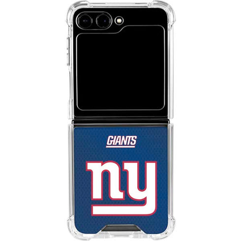 NFL New York Giants Team Jersey Galaxy Z Flip6 Clear Case