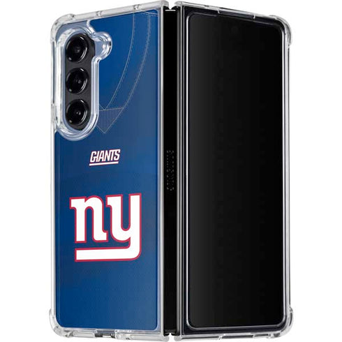 NFL New York Giants Team Jersey Galaxy Z Fold5 5G Clear Case