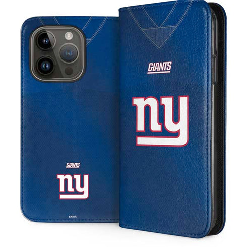 NFL New York Giants Team Jersey iPhone 15 Pro Folio Case
