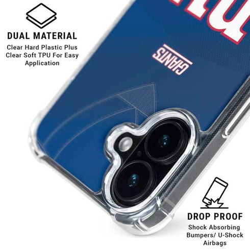 NFL New York Giants Team Jersey iPhone 16 Clear Case