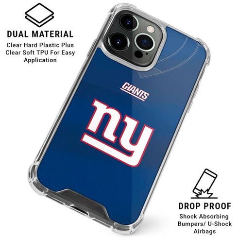 NFL New York Giants Team Jersey iPhone 16 Pro Max Clear Case
