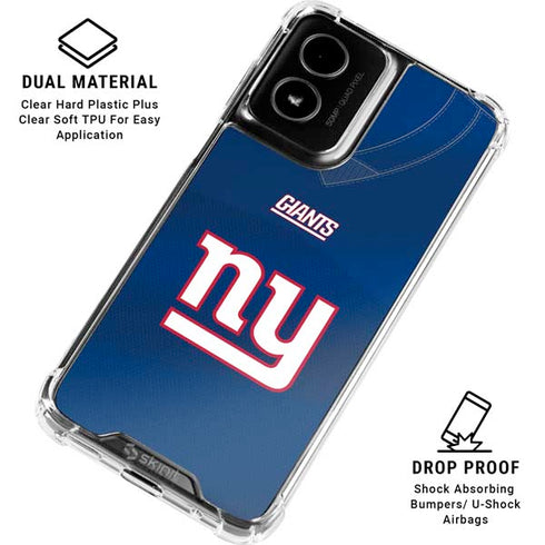 NFL New York Giants Team Jersey Moto G Power 5G (2024) Clear Case