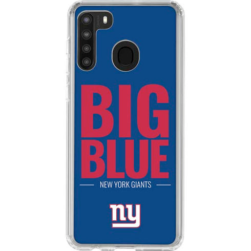 NFL New York Giants Team Motto Galaxy A21 Clear Case