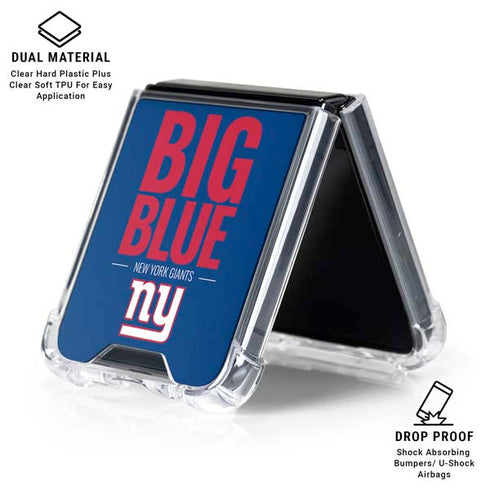 NFL New York Giants Team Motto Galaxy Z Flip6 Clear Case