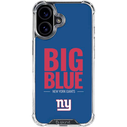 NFL New York Giants Team Motto iPhone 16 Plus Clear Case