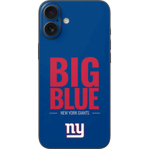 NFL New York Giants Team Motto iPhone 16 Plus Skin