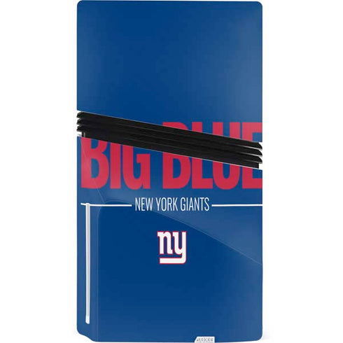 NFL New York Giants Team Motto PS5 Pro Disk Console Skin