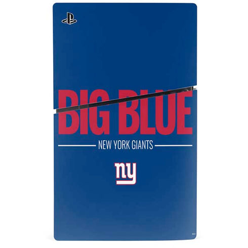 NFL New York Giants Team Motto PS5 Slim Digital Edition Console Skin