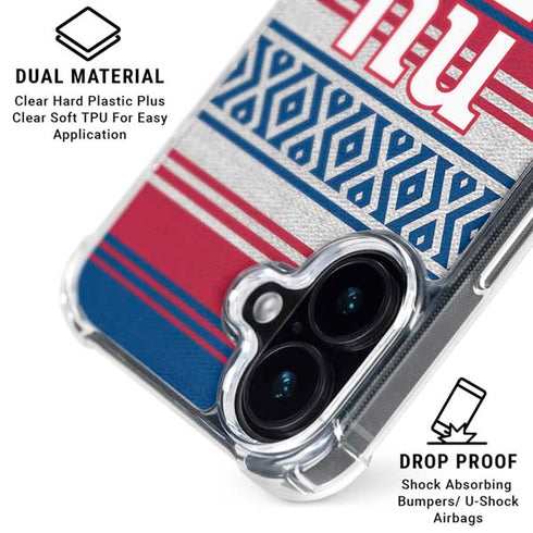 NFL New York Giants Trailblazer iPhone 16 Plus Clear Case