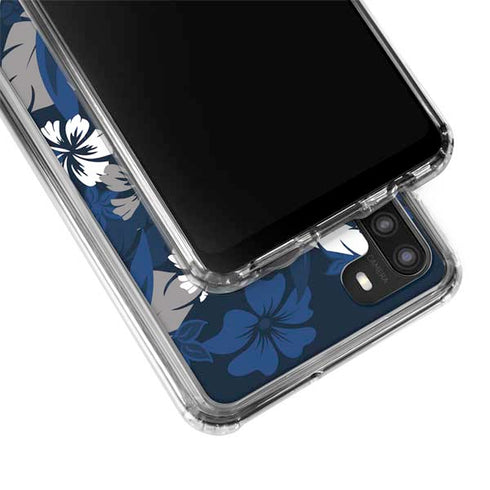 NFL New York Giants Tropical Print Galaxy A21 Clear Case