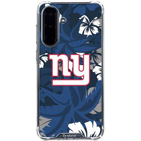 NFL New York Giants Tropical Print Galaxy A36 5G Clear Case
