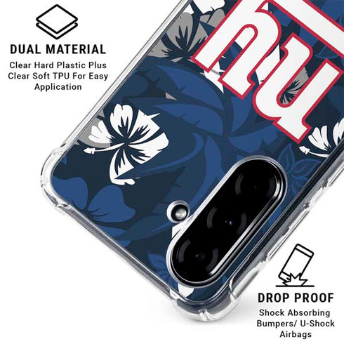 NFL New York Giants Tropical Print Galaxy A36 5G Clear Case
