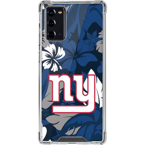 NFL New York Giants Tropical Print Galaxy Note20 5G Clear Case