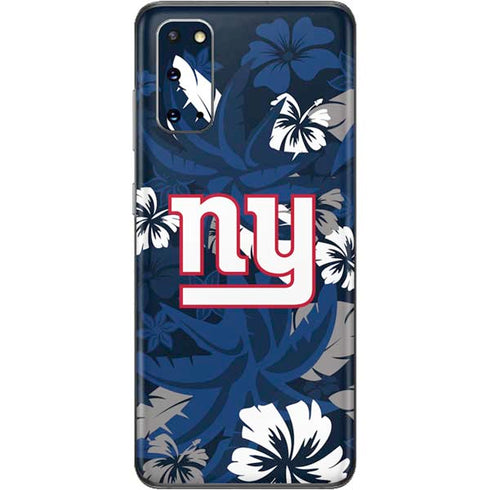 NFL New York Giants Tropical Print Galaxy S20 Skin