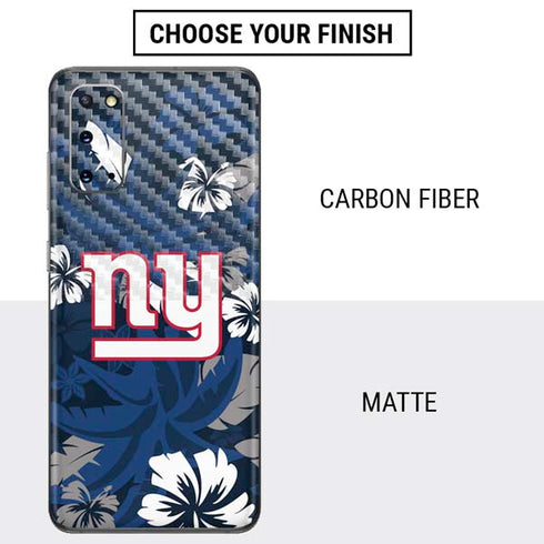 NFL New York Giants Tropical Print Galaxy S20 Skin