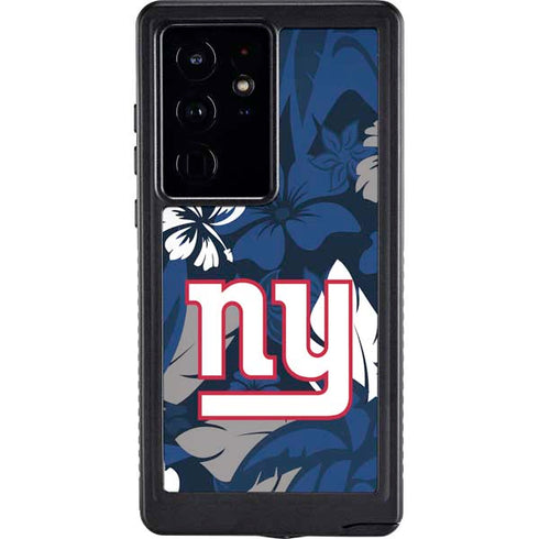 NFL New York Giants Tropical Print Galaxy S24 Ultra Waterproof Case