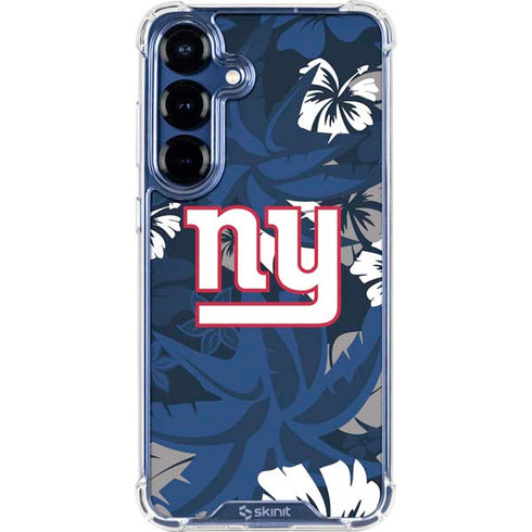 NFL New York Giants Tropical Print Galaxy S25 Clear Case