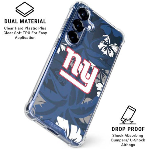 NFL New York Giants Tropical Print Galaxy S25 Plus Clear Case