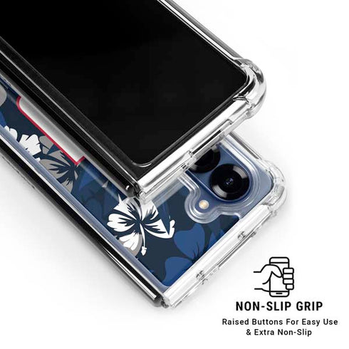 NFL New York Giants Tropical Print Galaxy Z Fold6 Clear Case