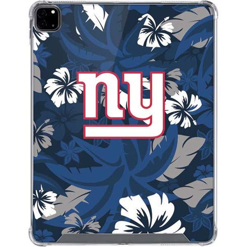 NFL New York Giants Tropical Print iPad Pro 12.9in (2020) Clear Case