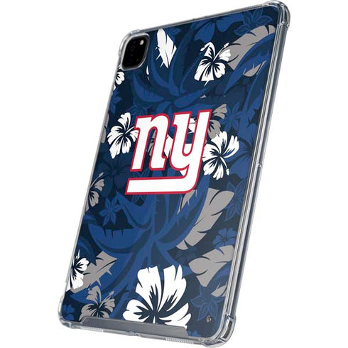 NFL New York Giants Tropical Print iPad Pro 12.9in (2020) Clear Case