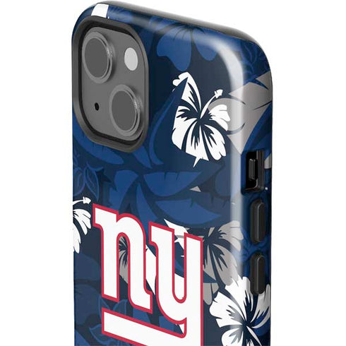 NFL New York Giants Tropical Print iPhone 15 Impact Case