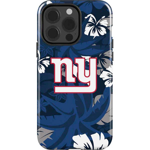 NFL New York Giants Tropical Print iPhone 15 Pro Impact Case
