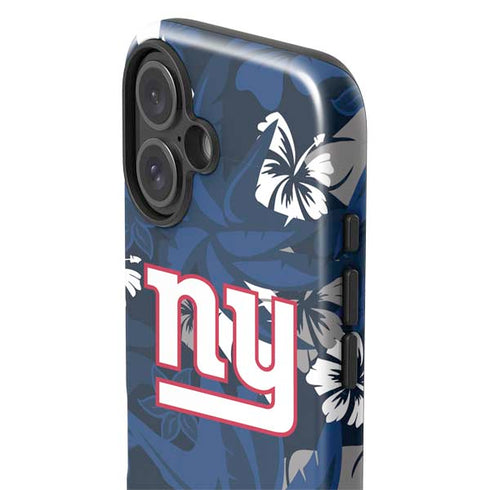NFL New York Giants Tropical Print iPhone 16 Impact Case