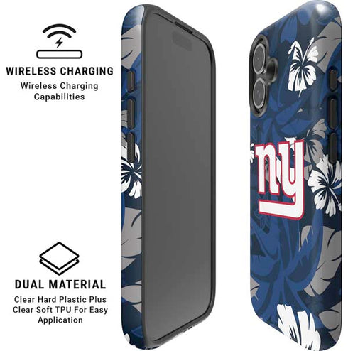 NFL New York Giants Tropical Print iPhone 16 Plus Magsafe Impact Case